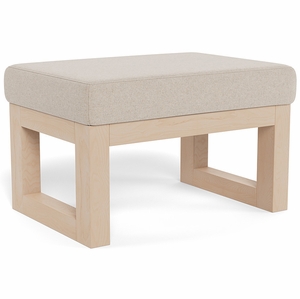 Monte Design Joya Ottoman - Clear Maple / Oatmeal Italian Wool