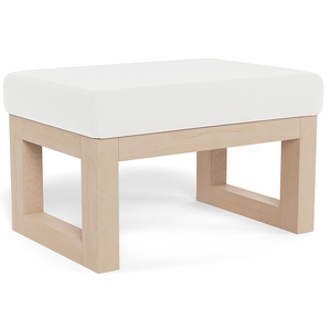 Monte Design Joya Ottoman - Clear Maple / White Enviroleather
