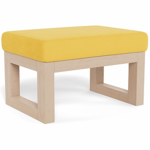Monte Design Joya Ottoman - Clear Maple / Yellow Performance Microfiber