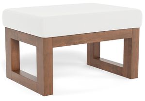 Monte Design Joya Ottoman - Walnut / White Enviroleather