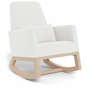 Monte Design Joya Rocker - Clear Maple Base / White Enviroleather Fabric
