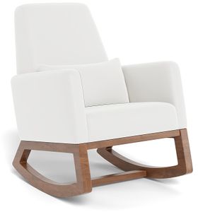 Monte Design Joya Rocker - Walnut Base / White Enviroleather Fabric
