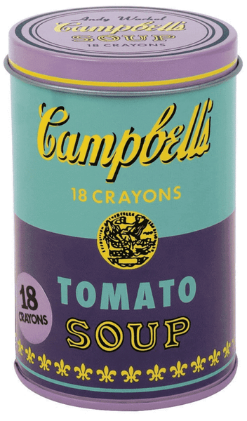 Mudpuppy Andy Warhol Soup Can Crayons - Purple