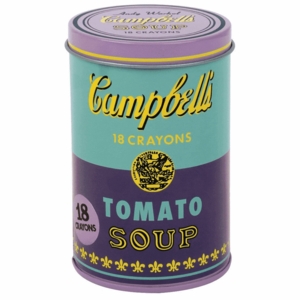 Mudpuppy Andy Warhol Soup Can Crayons - Purple