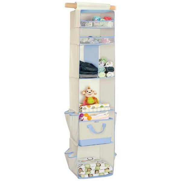 Munchkin 6 Shelf Closet Organizer White/Blue 23206