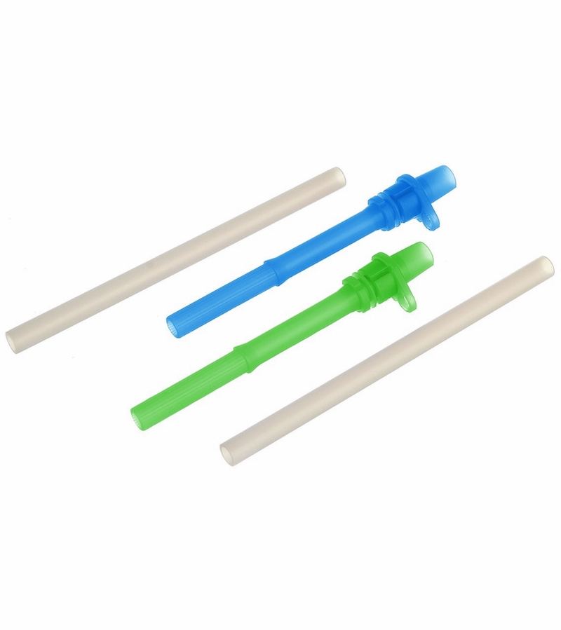 Munchkin Mighty Grip Replacement Straws with Valves, 2 Pk Blue/Green