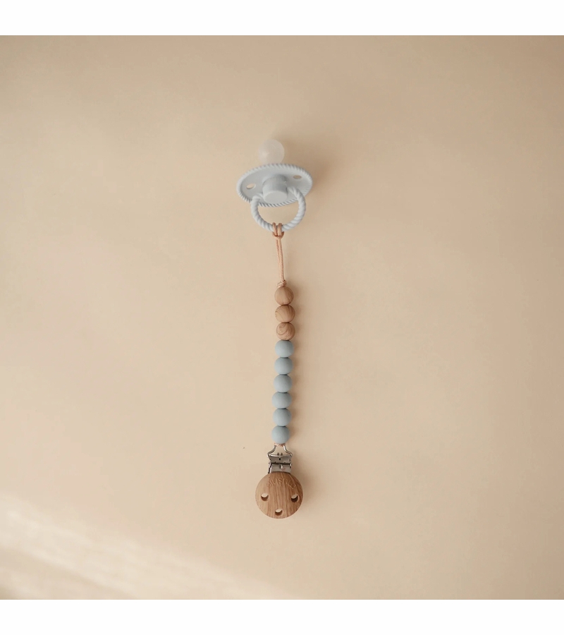 Mushie Silicone Pacifier Clip Eva Cloud