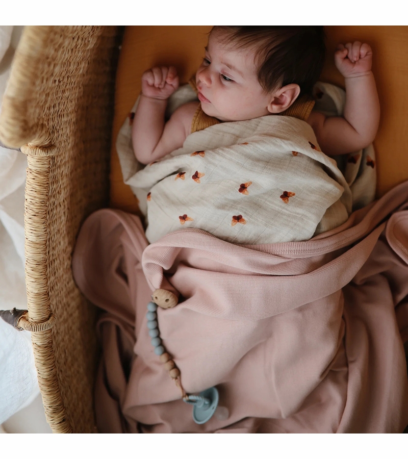 Mushie Silicone Pacifier Clip Eva Cloud