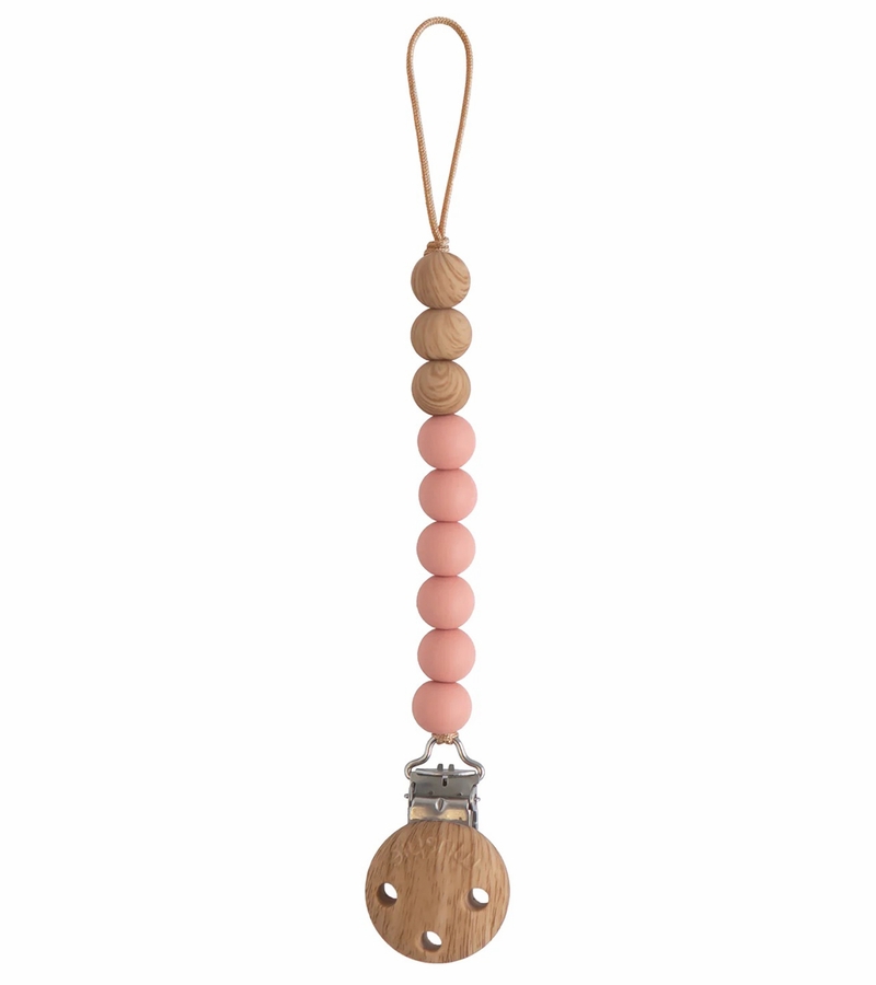 Mushie Silicone Pacifier Clip Eva Powder