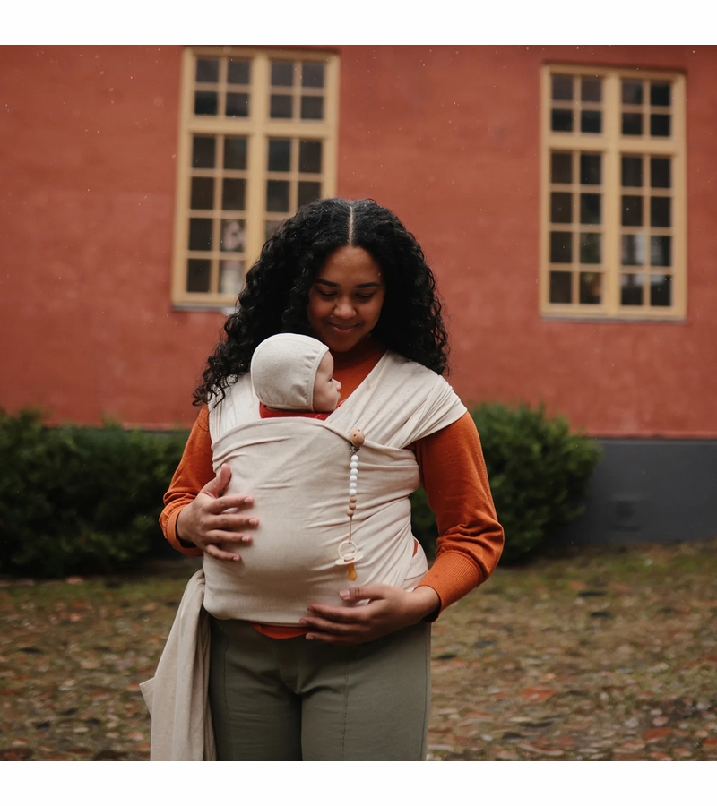 Mushie Silicone Pacifier Clip Eva White