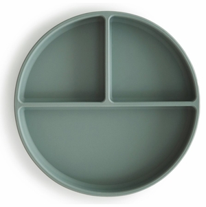 Mushie Silicone Suction Plate - Cambridge Blue