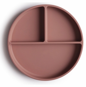 Mushie Silicone Suction Plate - Cloudy Mauve