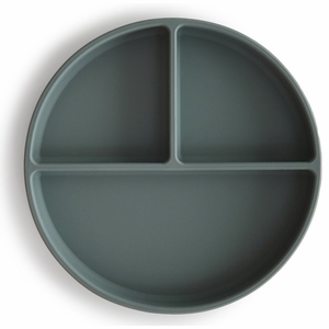 Mushie Silicone Suction Plate - Dried Thyme