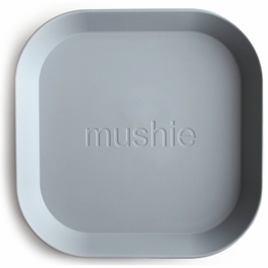 Mushie Square Dinnerware Plates, Set of 2 - Cloud