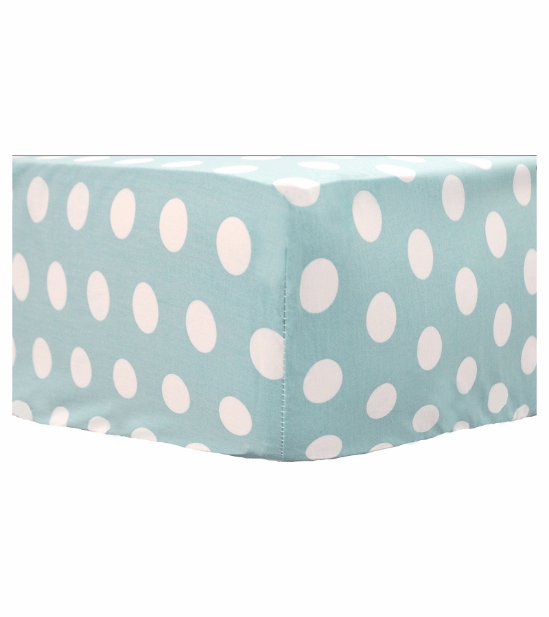 My Baby Sam Pixie Baby Aqua Polka Dot Crib Sheet