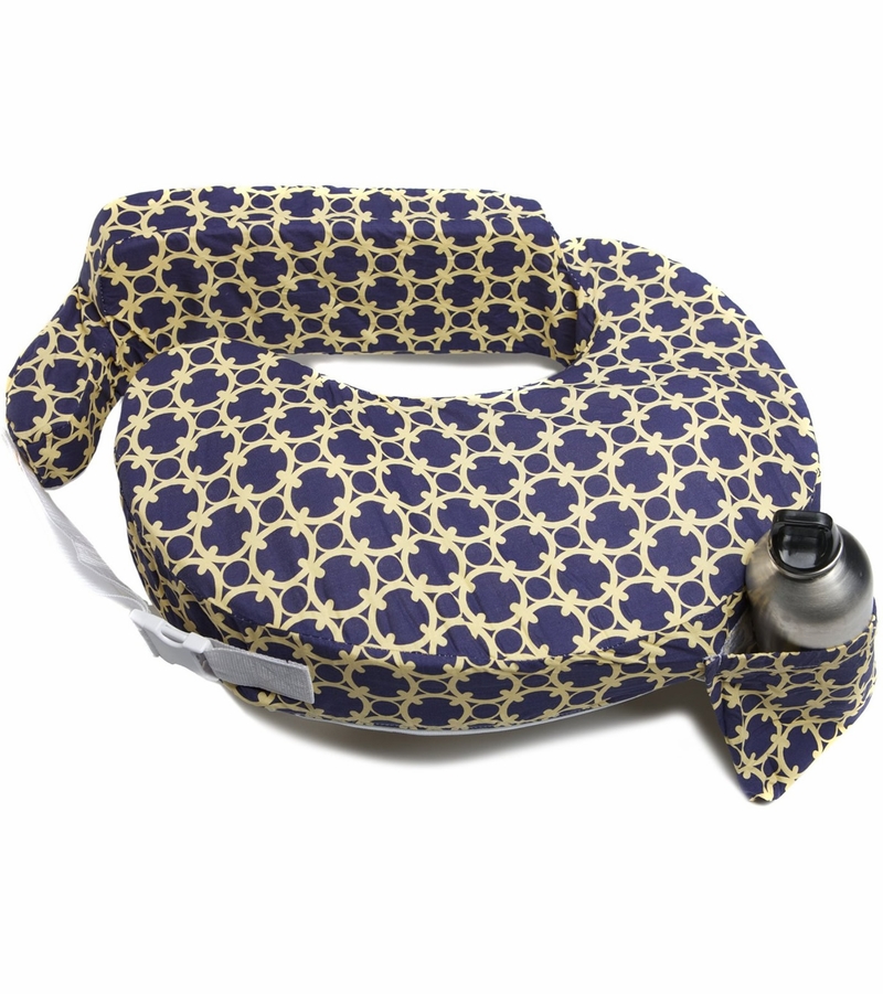 My Brest Friend Nursing Pillow Blue and Gold Marina