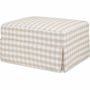 Namesake Crawford Gliding Ottoman - Tan Gingham