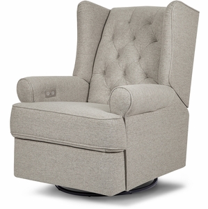 Namesake Harbour Electronic Swivel Glider Recliner w/USB - Performance Grey Eco-Weave