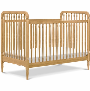 Namesake Liberty 3-in-1 Convertible Spindle Crib w/Toddler Bed Conversion Kit - Honey