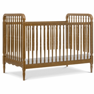 Namesake Liberty 3-in-1 Convertible Spindle Crib w/Toddler Bed Conversion Kit - Natural Walnut