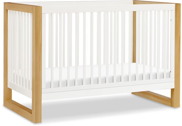 Namesake Nantucket 3-in-1 Convertible Crib w/Toddler Bed Conversion Kit - Warm White / Honey