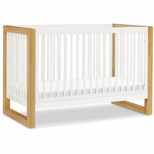 Namesake Nantucket 3-in-1 Convertible Crib w/Toddler Bed Conversion Kit - Warm White / Honey
