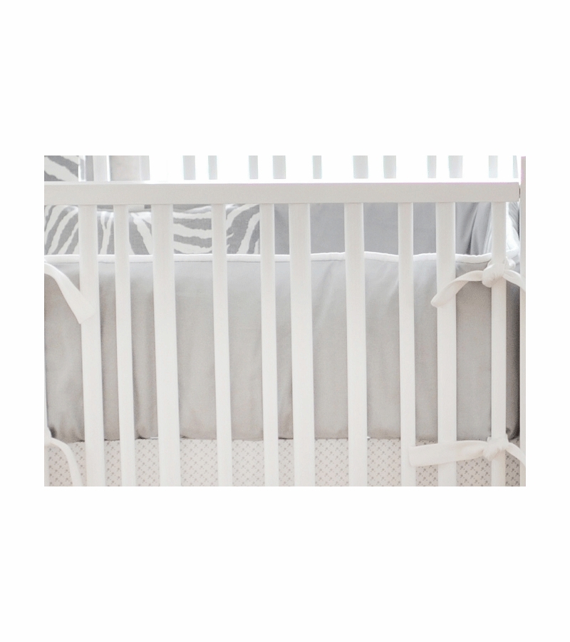 New Arrivals Safari in Gray Crib Bumper