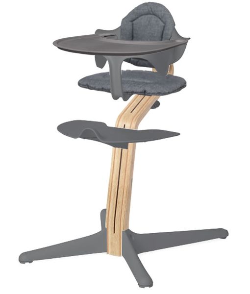 Nomi Complete High Chair Gray/White Oak