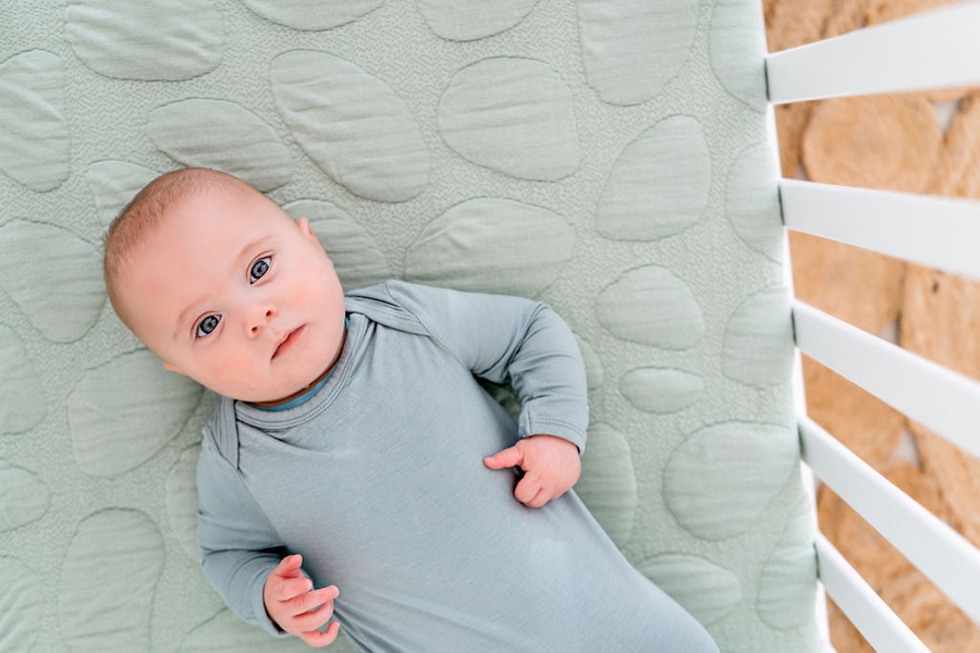 Nook Pebble Pure Mini Crib Mattress Sea Glass