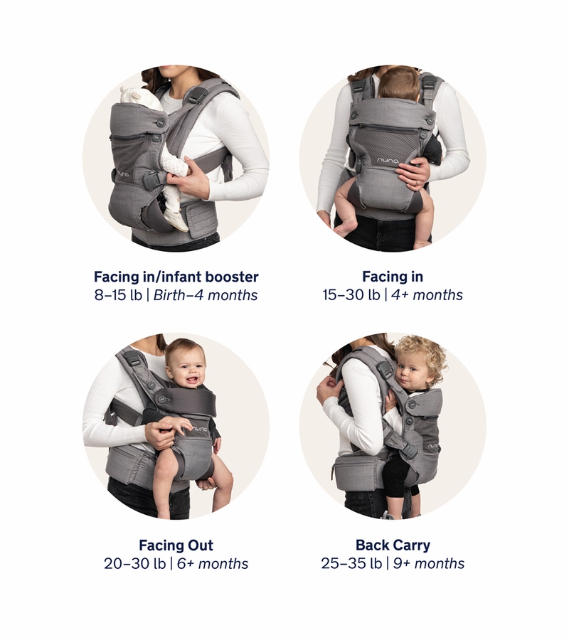 Nuna CUDL 4 in 1 Baby Carrier Softened Denim