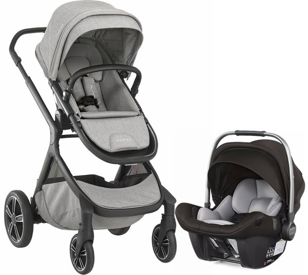Nuna Demi Grow + Pipa Lite LX Travel System Frost/Caviar