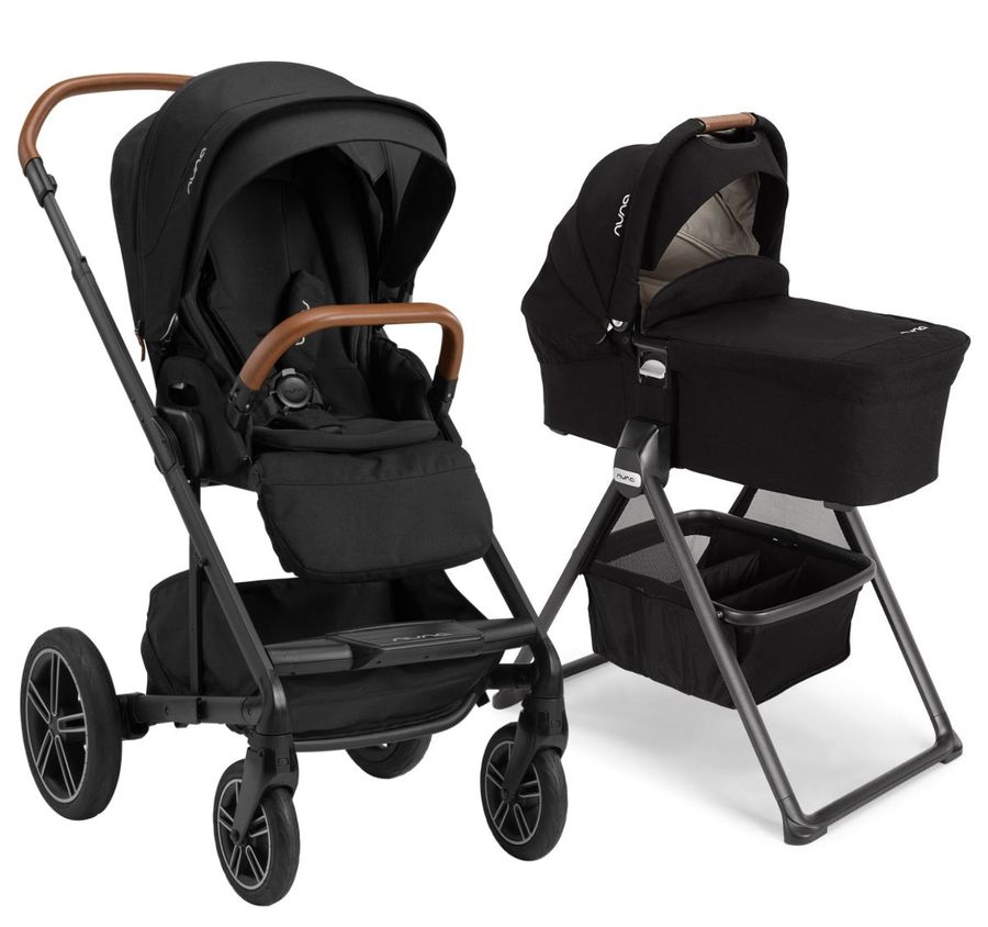 Nuna MIXX Next Stroller + with Stand Bundle Caviar