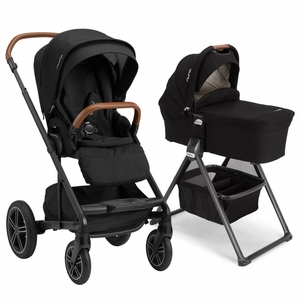 Nuna MIXX Next Stroller + Bassinet with Stand Bundle - Caviar
