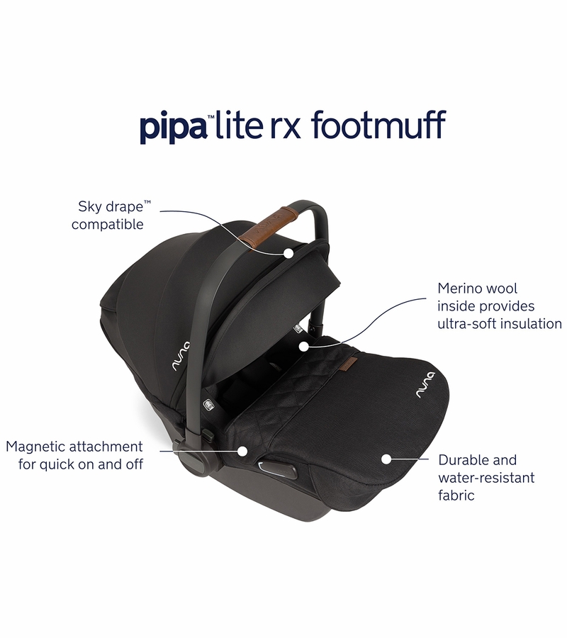 Nuna PIPA Lite RX Footmuff Caviar