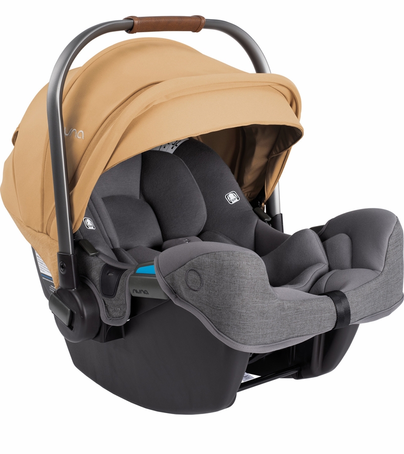 Nuna PIPA RX Lightweight Infant Car Seat + RELX Base with Load Leg Camel