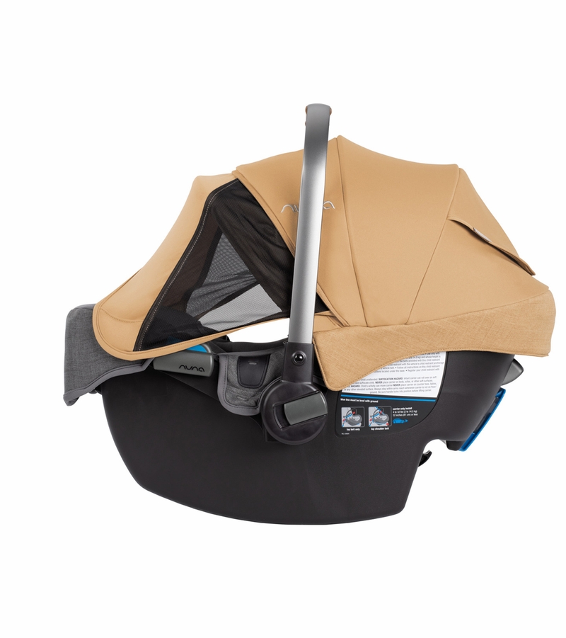 Nuna PIPA RX Lightweight Infant Car Seat + RELX Base with Load Leg Camel