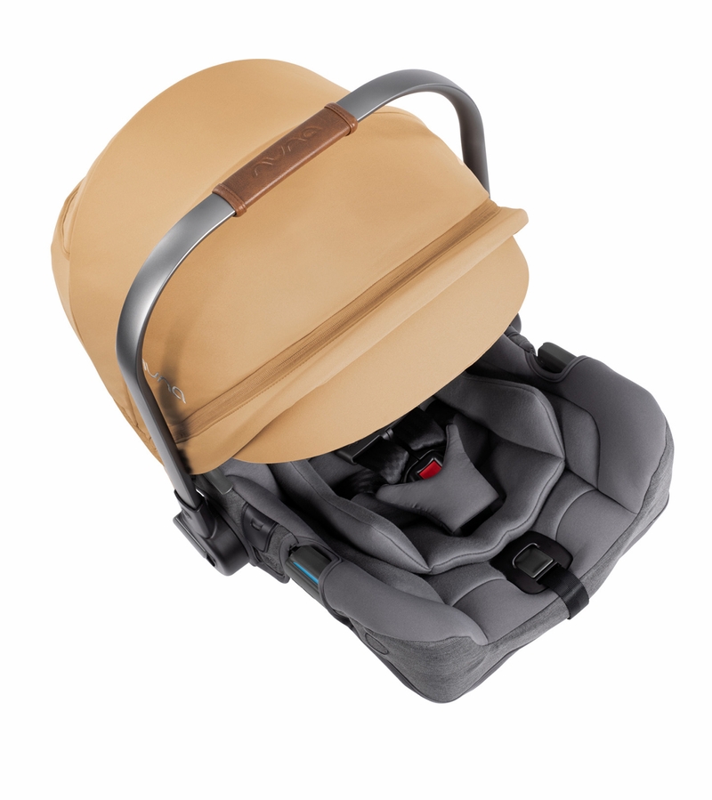 Nuna PIPA RX Lightweight Infant Car Seat + RELX Base with Load Leg Camel