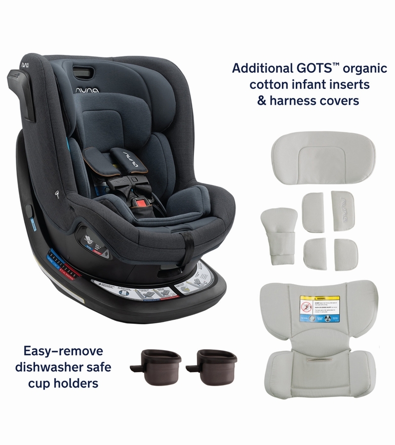 Nuna REVV Rotating Convertible Car Seat Caviar