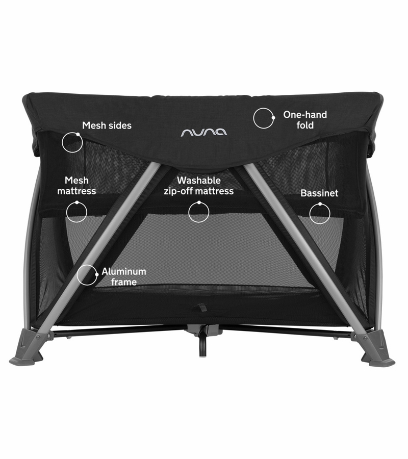 Nuna SENA Aire Playard with ZipOff Caviar