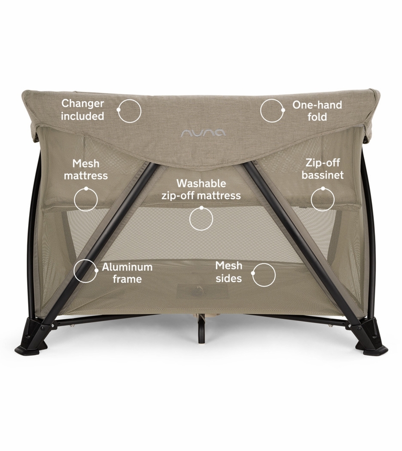 Nuna SENA Aire Playard with ZipOff Hazelwood