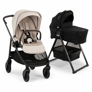 Nuna SWIV Stroller + LYTL Bassinet Bundle - Chai / Caviar