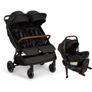Nuna TRVL dubl + PIPA Aire RX Travel System Bundle - Caviar / Caviar