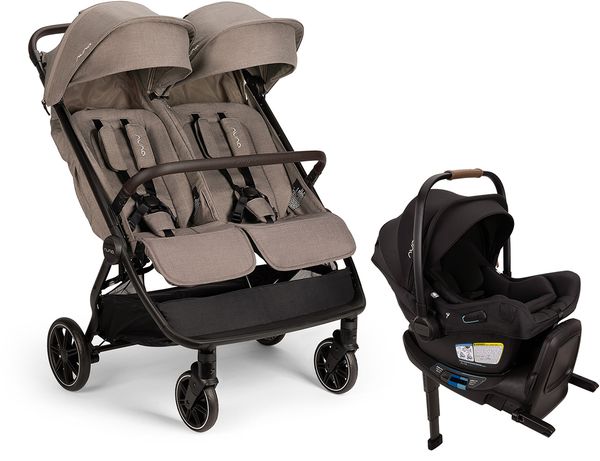 Nuna TRVL dubl + PIPA Aire RX Travel System Bundle - Cedar / Caviar