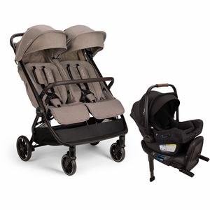 Nuna TRVL dubl + PIPA Aire RX Travel System Bundle - Cedar / Caviar