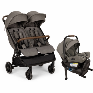 Nuna TRVL dubl + PIPA Aire RX Travel System Bundle - Granite / Granite