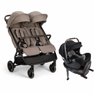 Nuna TRVL dubl + PIPA RX Travel System Bundle - Cedar / Caviar