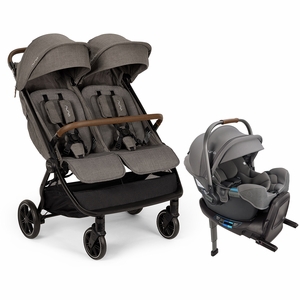 Nuna TRVL dubl + PIPA RX Travel System Bundle - Granite / Granite