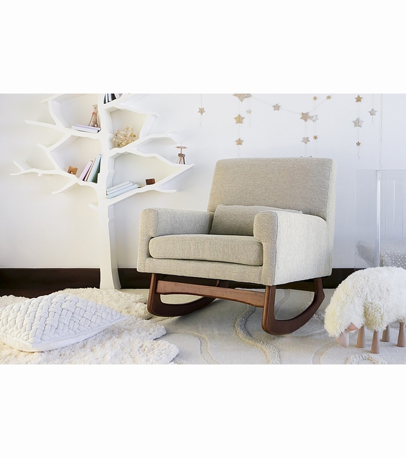 Nursery Works Sleepytime Rocker, Walnut Legs Oatmeal