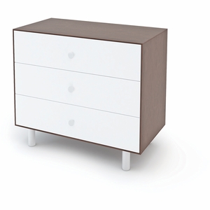 Oeuf 3 Drawer Dresser - Classic - White/Walnut