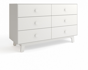Oeuf 6 Drawer Dresser - Sparrow - White